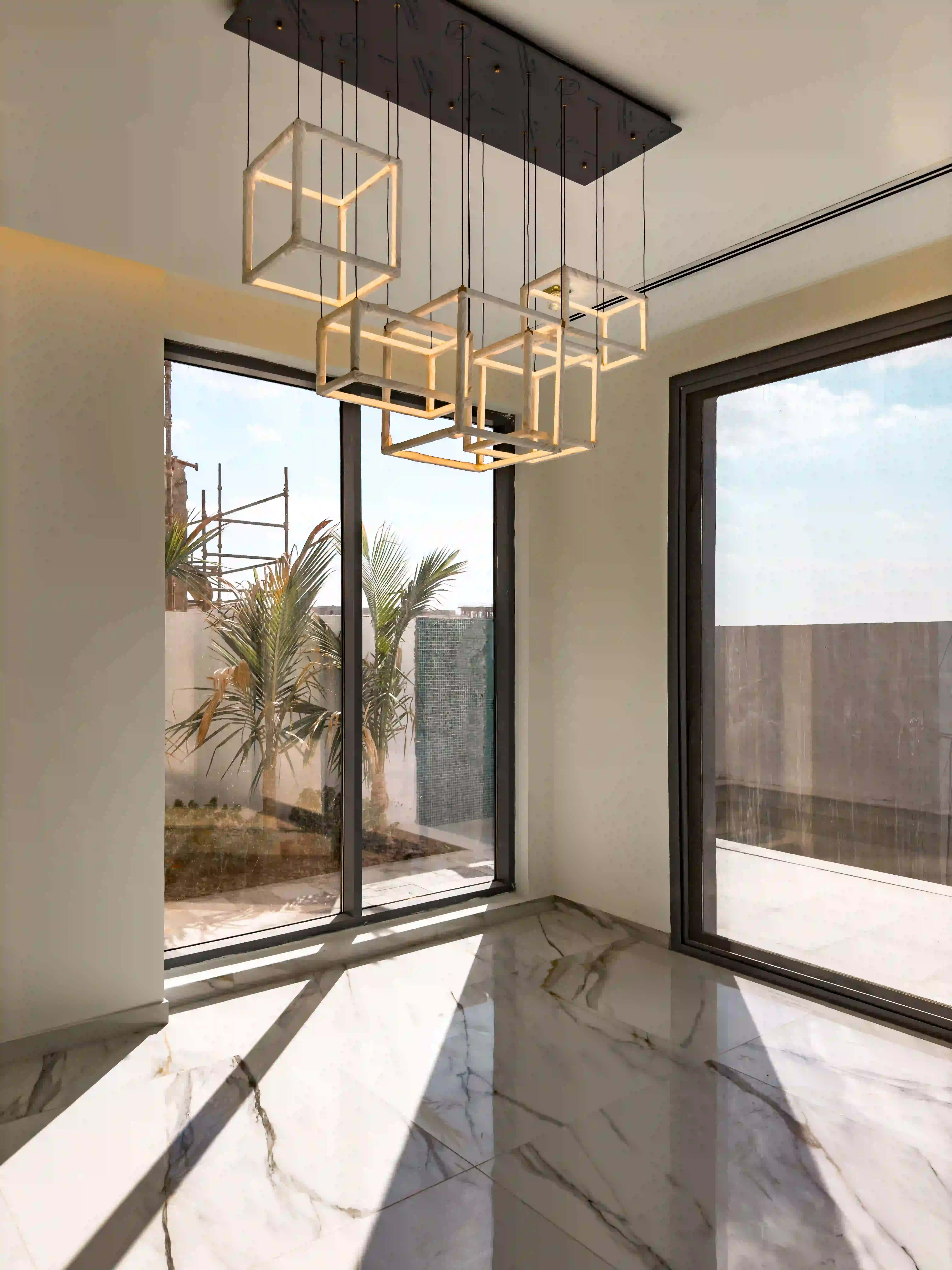 Dubai bedroom luxury villa with stunning living room and marble floors